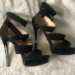 5 inch black Elizabeth Bradley heels